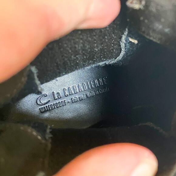 La Canadienne Ankle Boots Chelseas Dark Brown Suede Leather Bootie Womens 6.5 - Picture 3 of 8